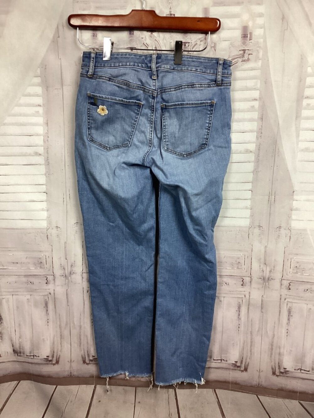 Talbots Embroidered Denim Jeans Slim Ankle Roses 2P - Picture 5 of 9